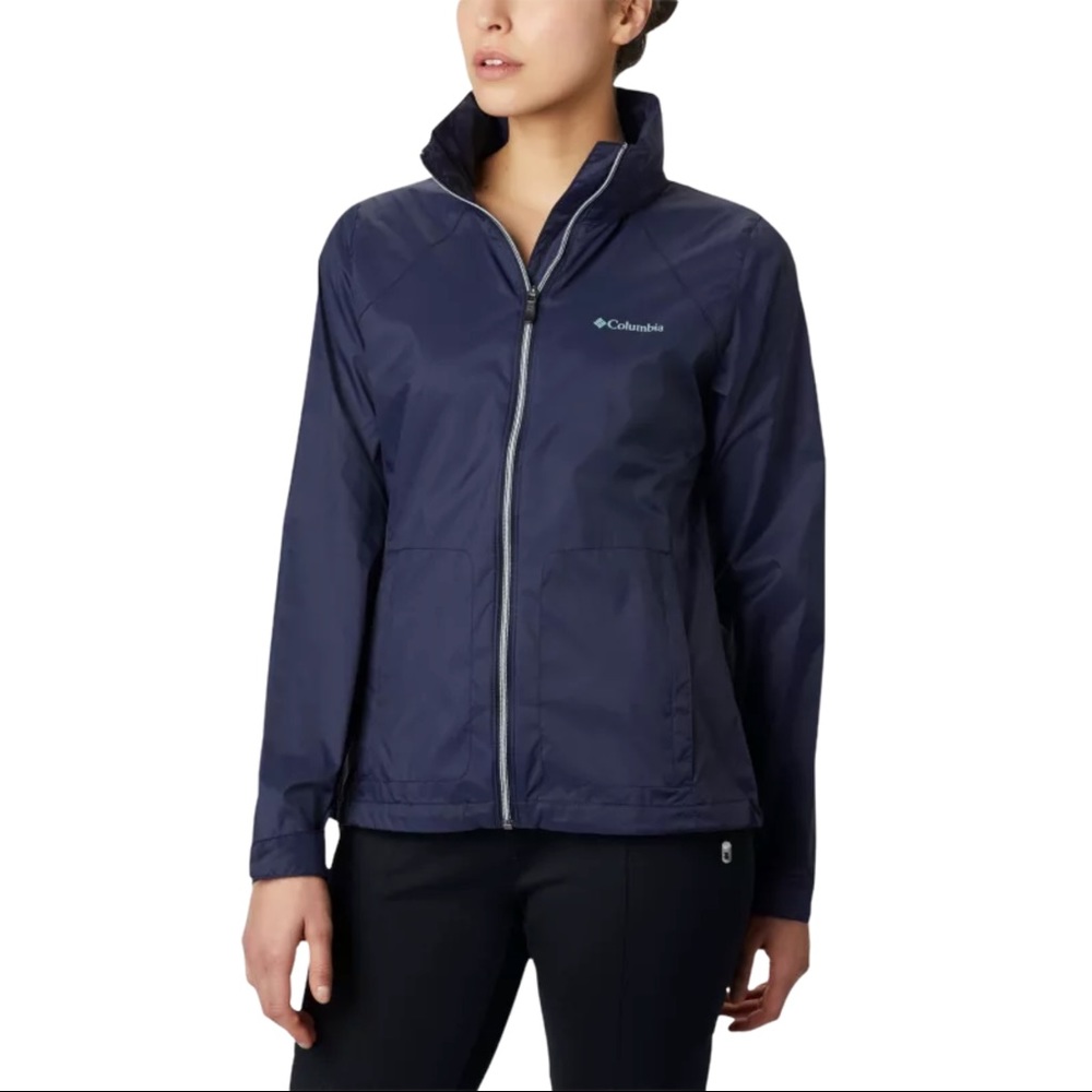 Columbia Navy Blue Switchback III Rain Jacket - Picture 2 of 8